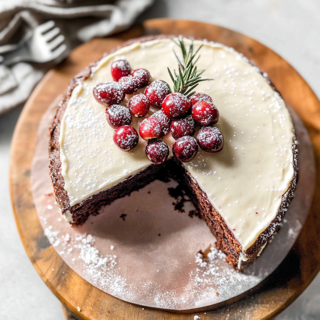 Recipe preparation for Cranberry Christmas Cake