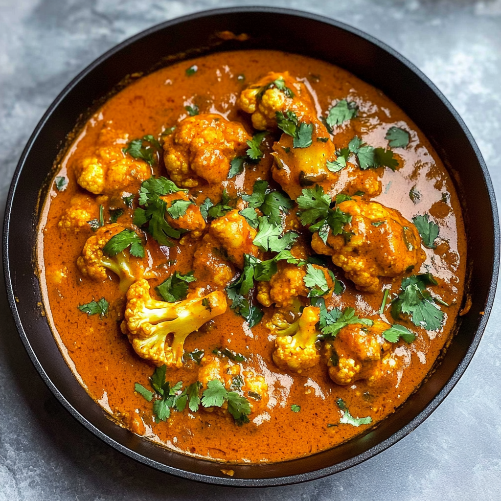 Recipe preparation for Indian Butter Cauliflower Curry