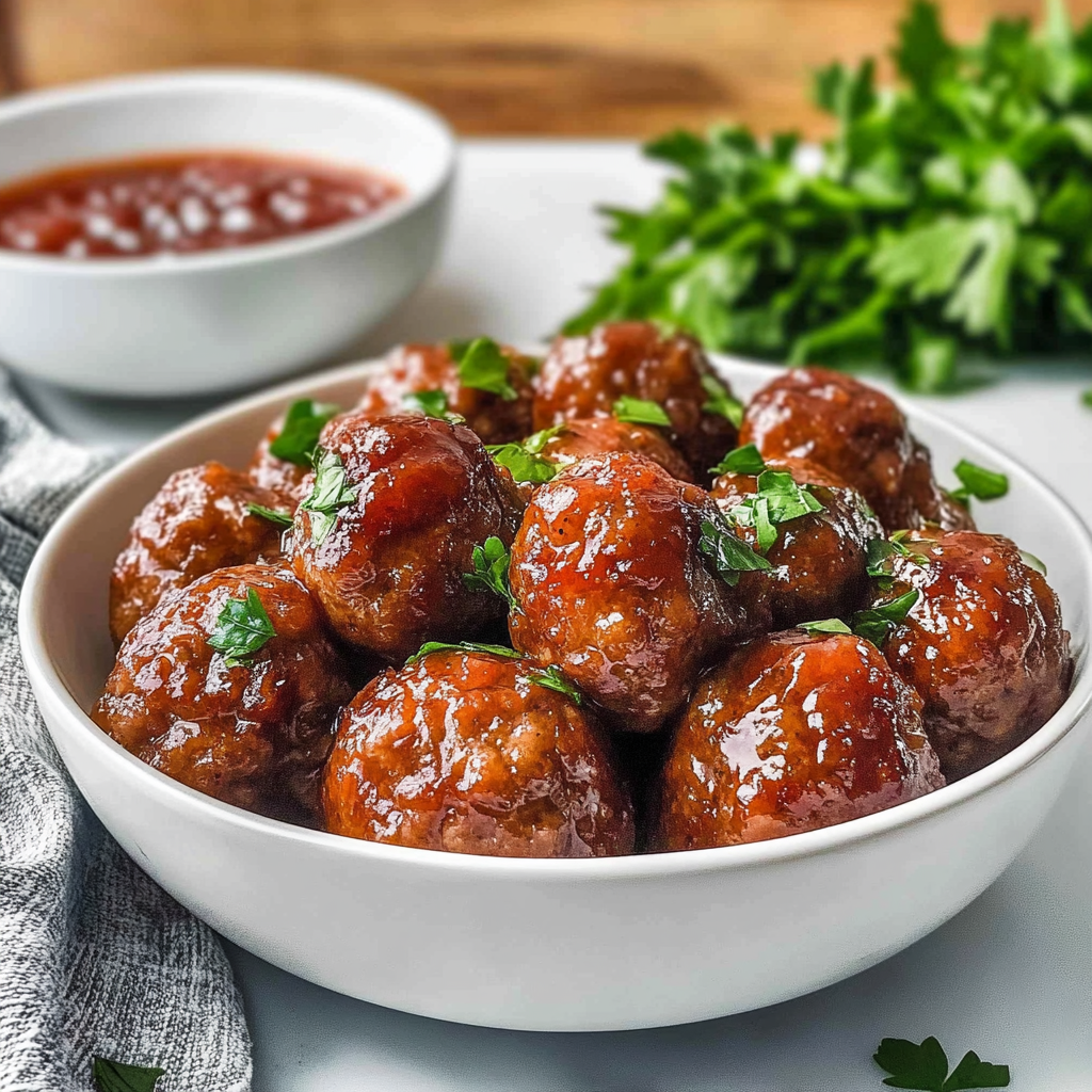 Recipe preparation for Slow Cooker Cranberry Meatballs