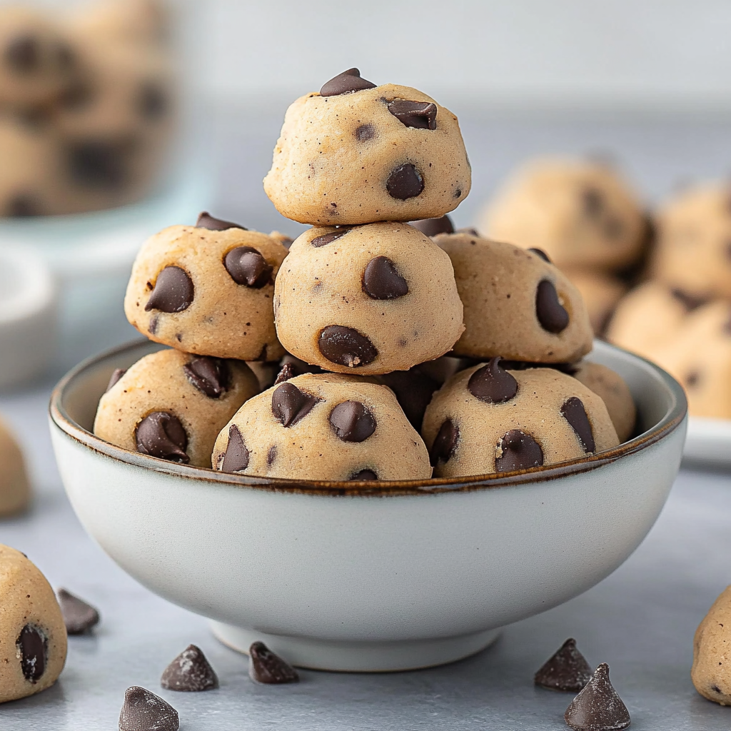 Recipe preparation for No-Bake Cookie Dough Bites