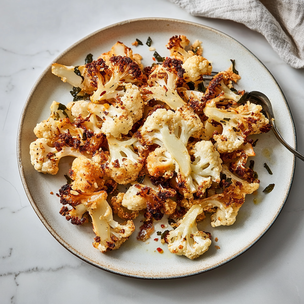 Recipe preparation for parmesan roasted cauliflower