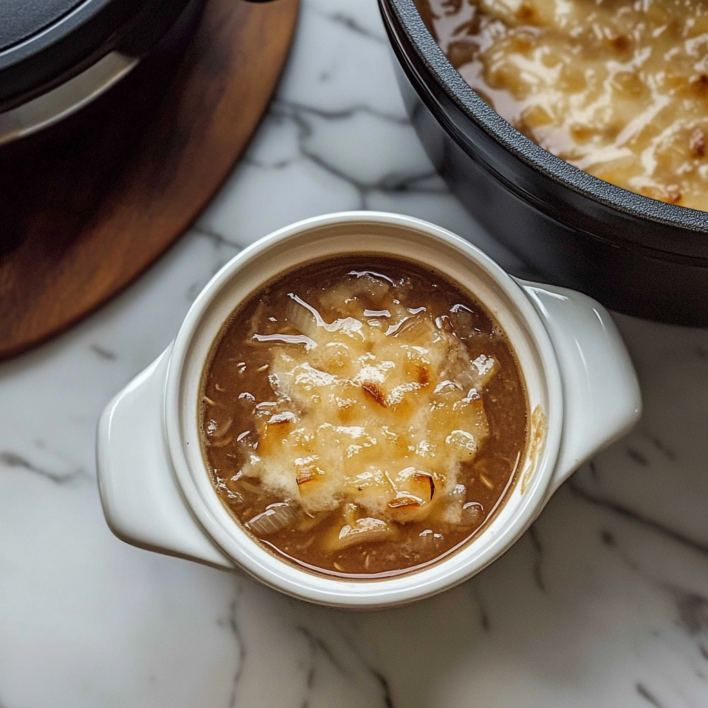 Recipe preparation for Slow Cooker French Onion Soup