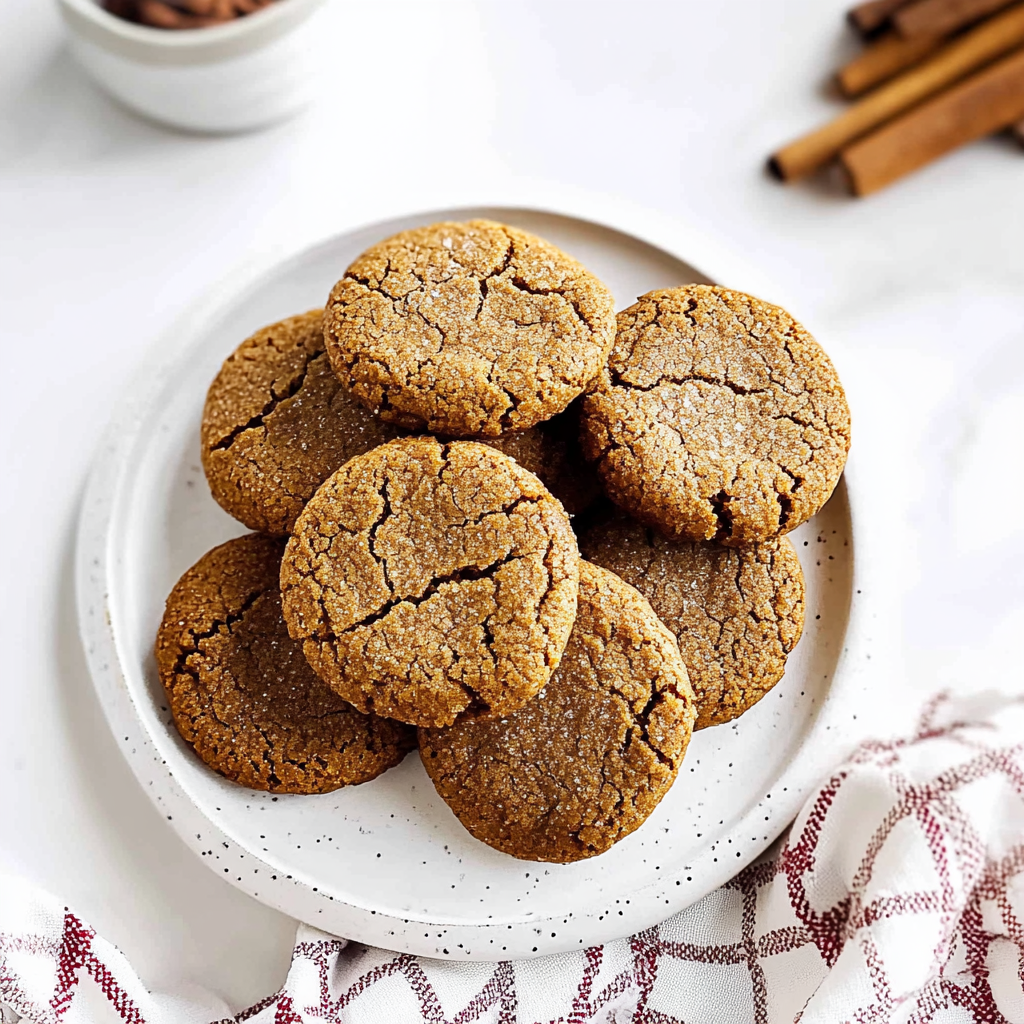 Recipe preparation for ginger molasses cookies