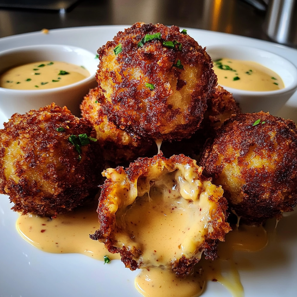 Recipe preparation for Reuben Balls with Spicy Thousand Island Dipping Sauce