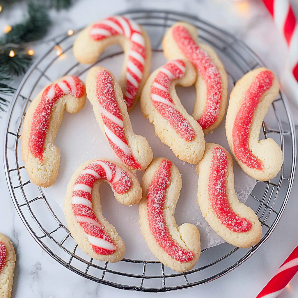 Recipe preparation for candy cane cookies