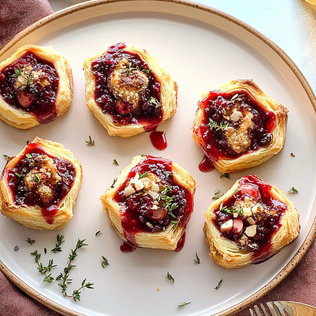 Recipe preparation for Cranberry Brie Bites