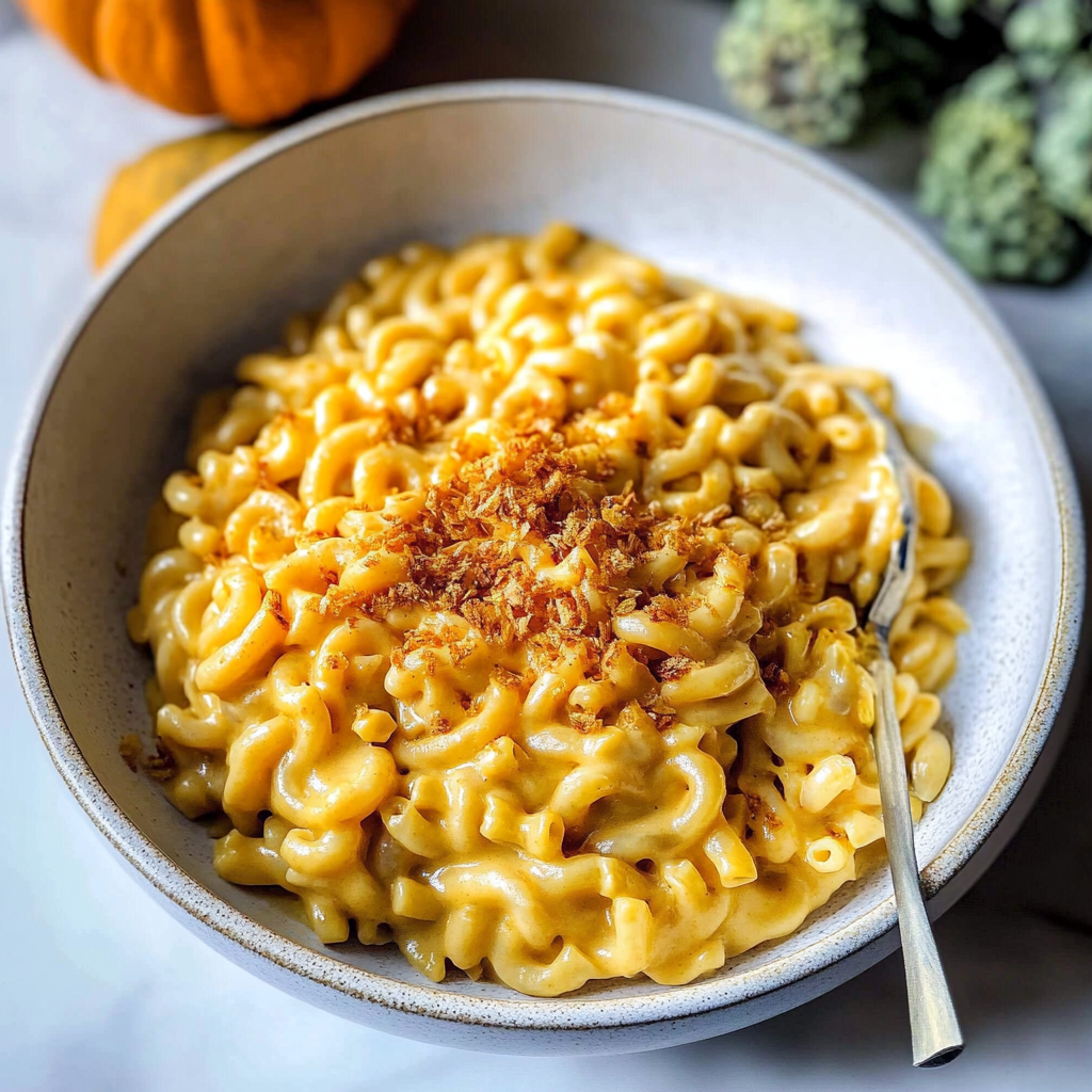 Recipe preparation for Pumpkin Mac & Cheese