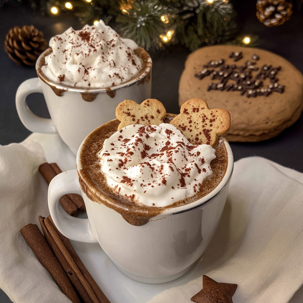 Recipe preparation for Gingerbread Hot Cocoa with Molasses