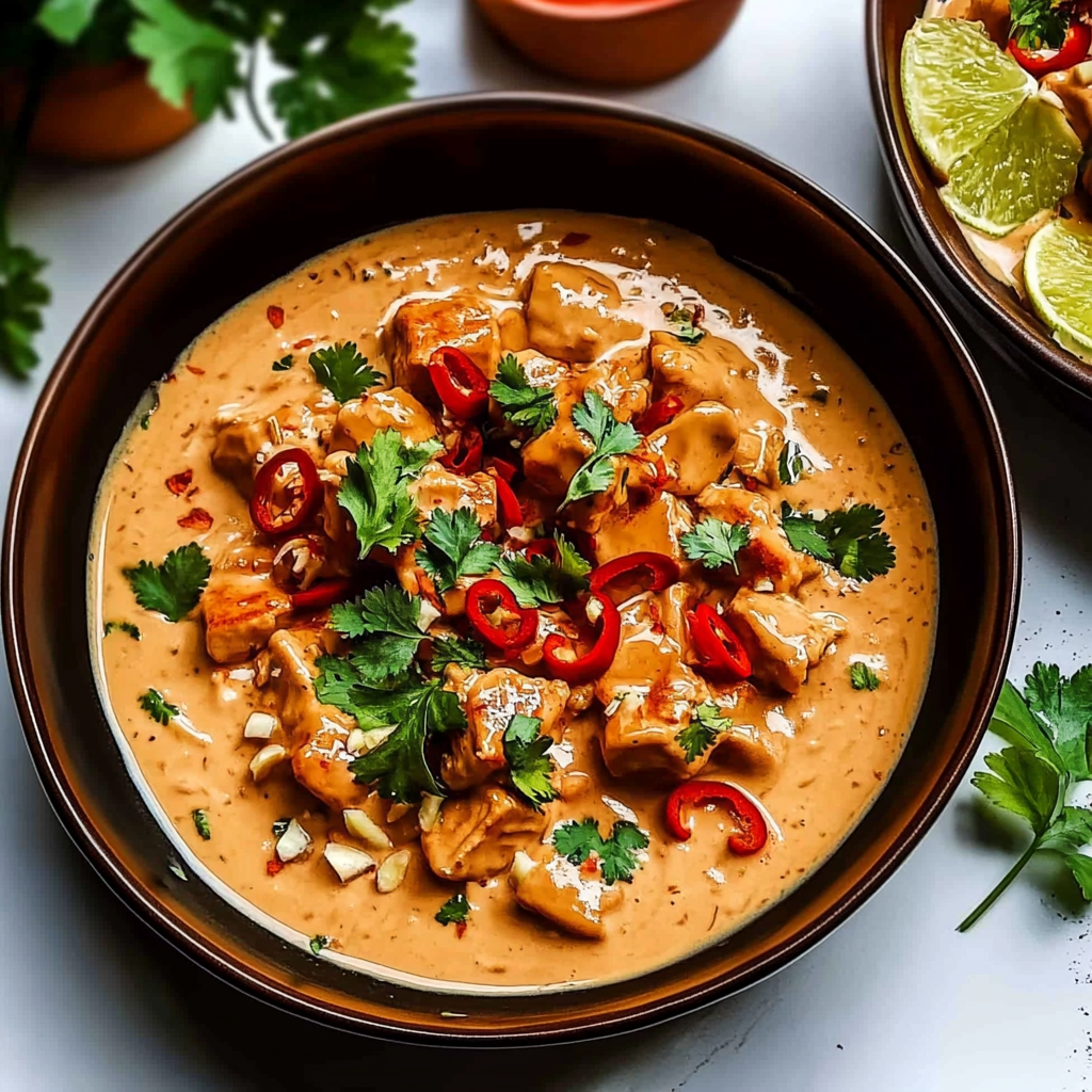 Recipe preparation for Thai Peanut Curry Chicken