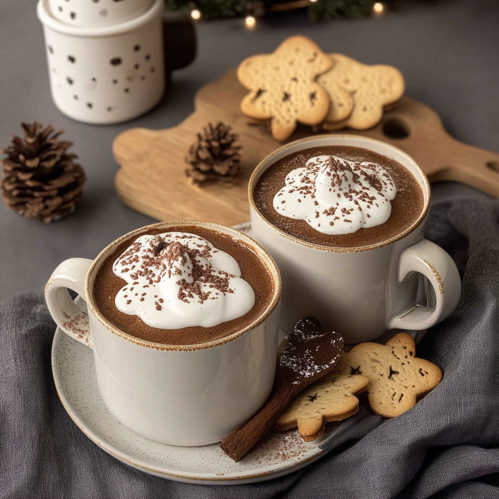 Recipe preparation for Gingerbread Hot Cocoa with Molasses