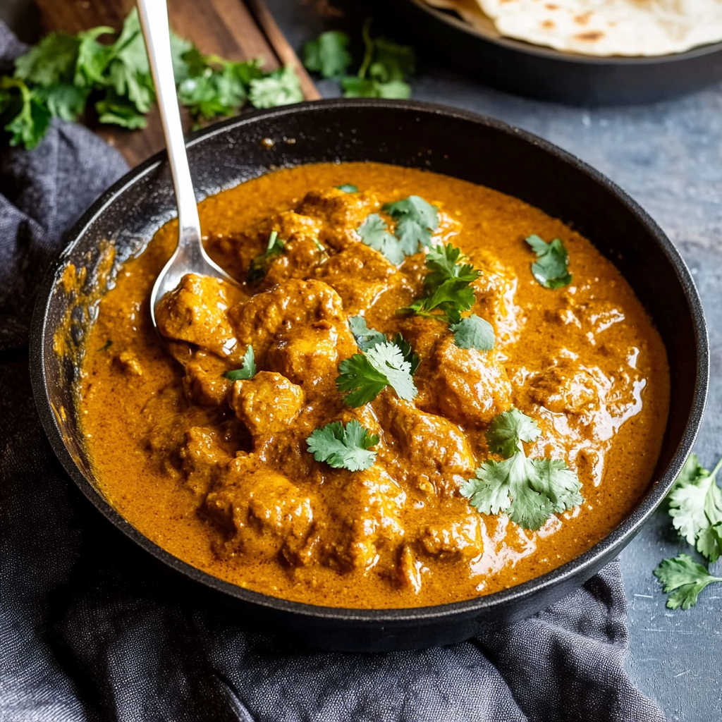 Recipe preparation for Pumpkin Butter Chicken Curry