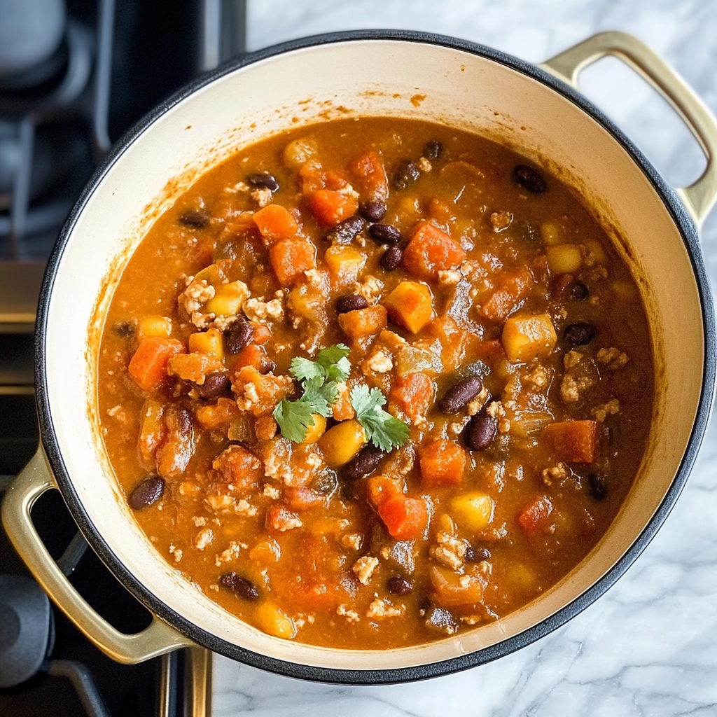 Recipe preparation for Slow Cooker Pumpkin Chili