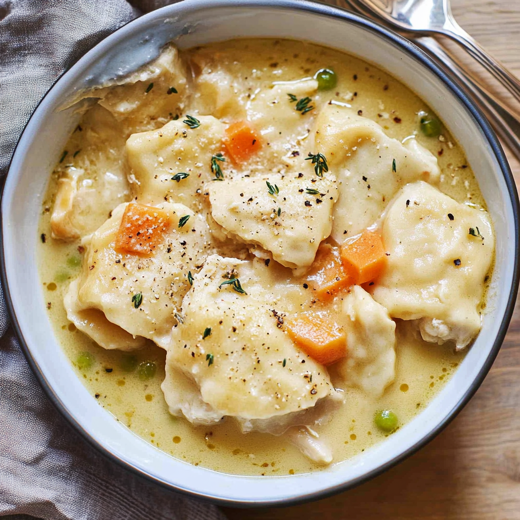 Recipe preparation for Slow Cooker Chicken and Dumplings