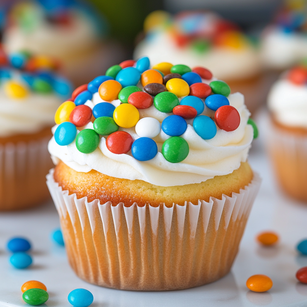 Recipe preparation for M&M Cupcakes