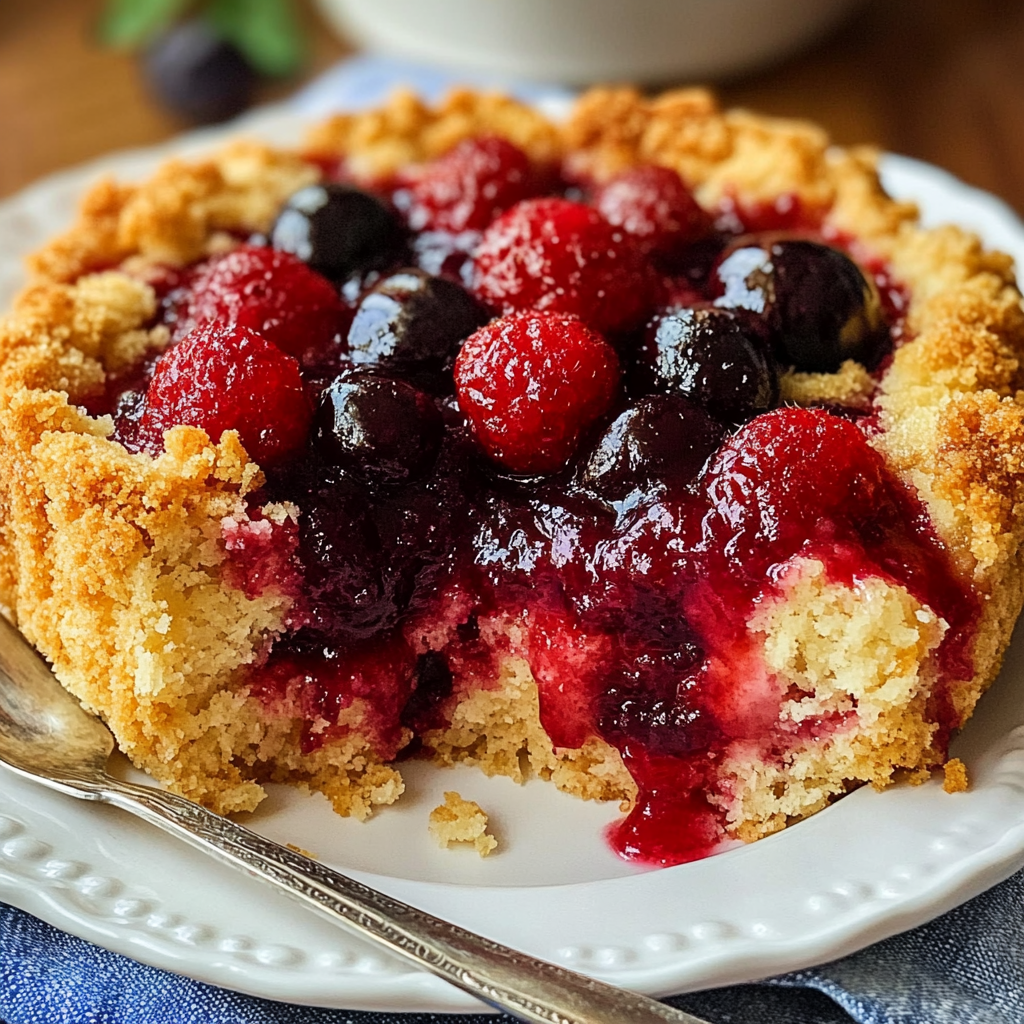Recipe preparation for Cranberry Dump Cake