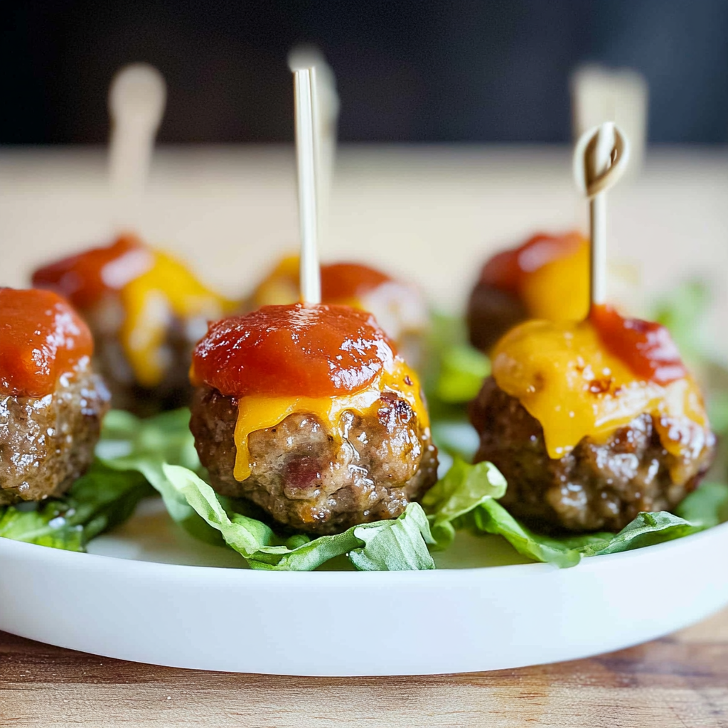 Recipe preparation for Cheeseburger Meatballs Ever