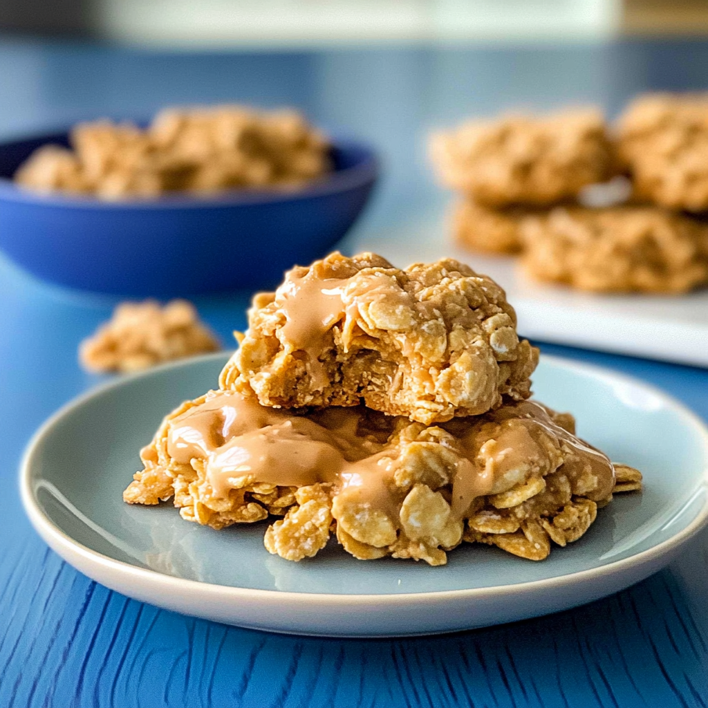Recipe preparation for Peanut Butter Cornflake Cookies