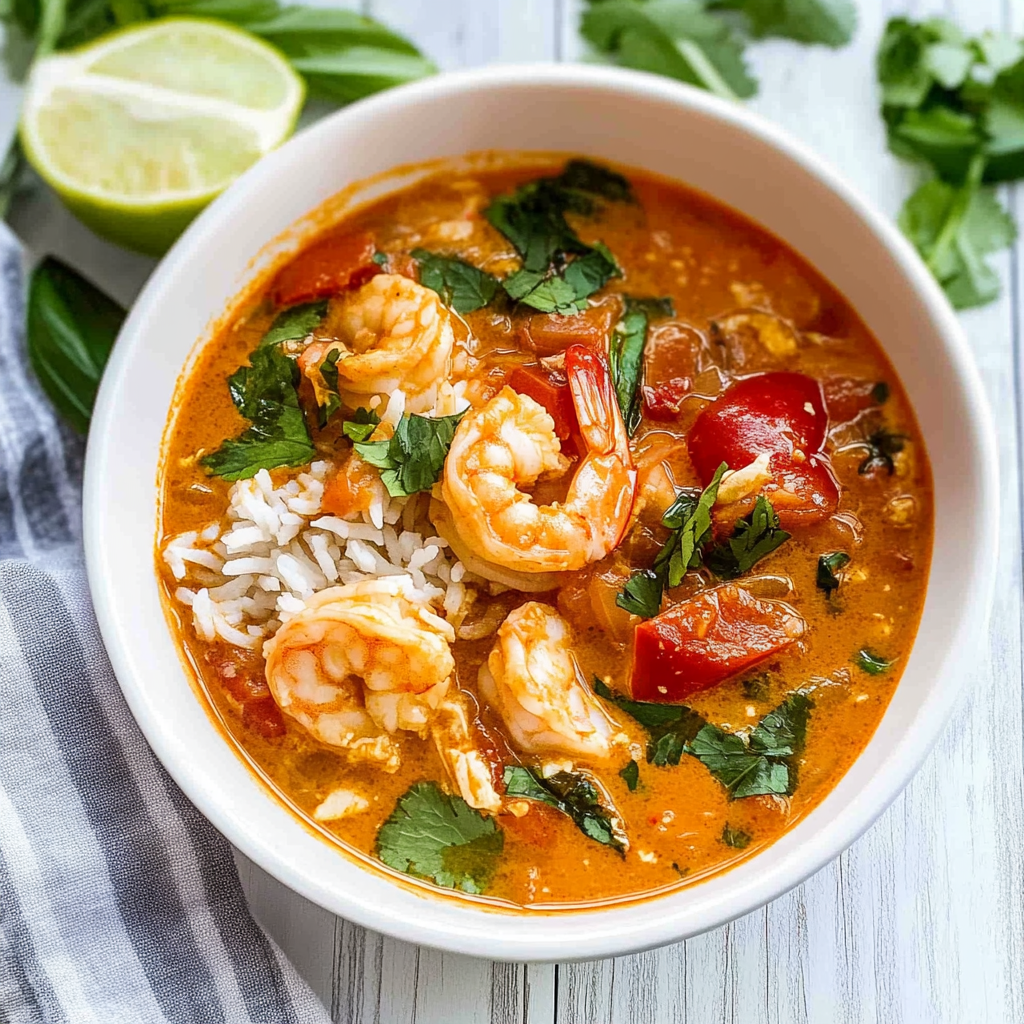 Recipe preparation for Easy Thai Shrimp Curry Recipe