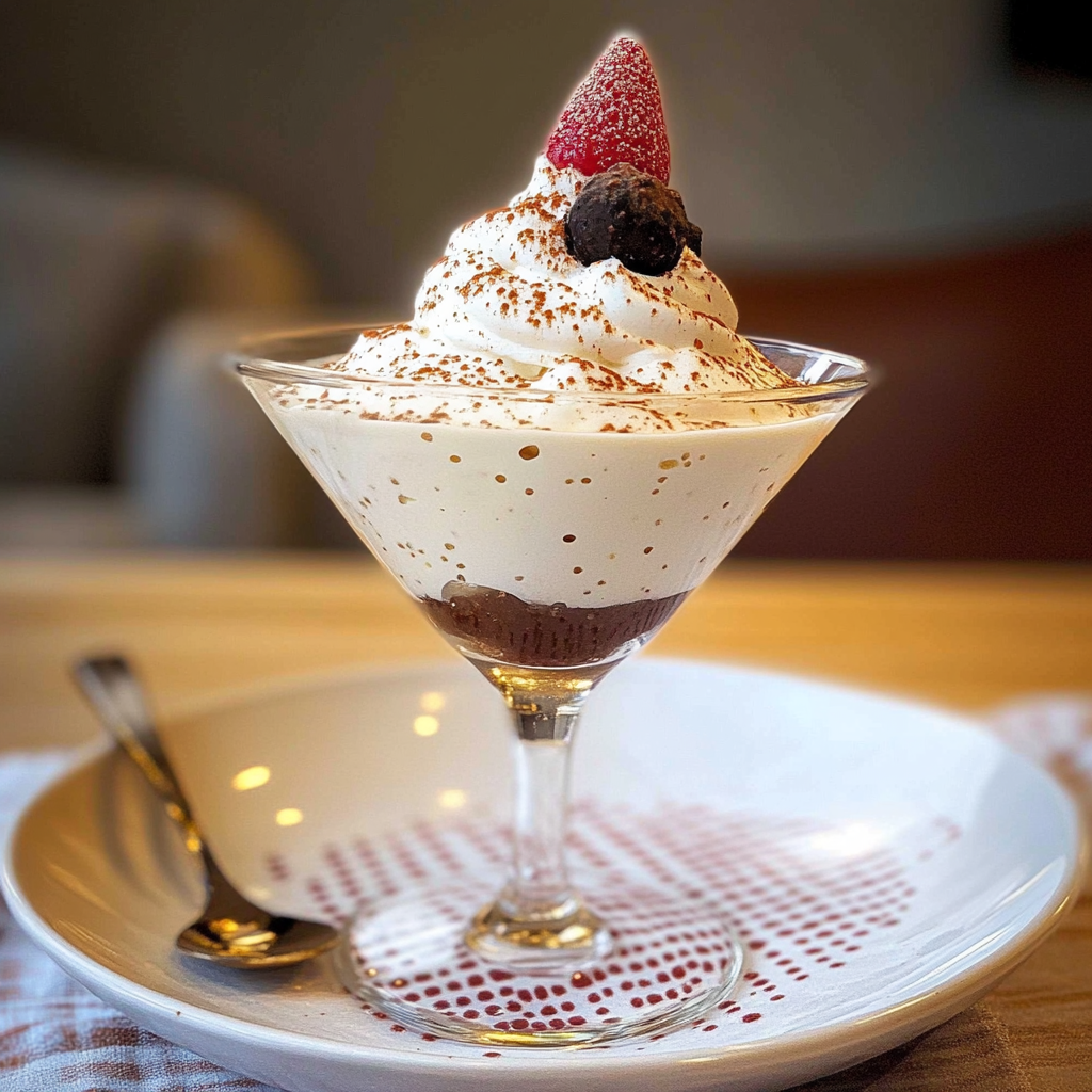 Recipe preparation for Frozen Brandy Alexander with Ice Cream