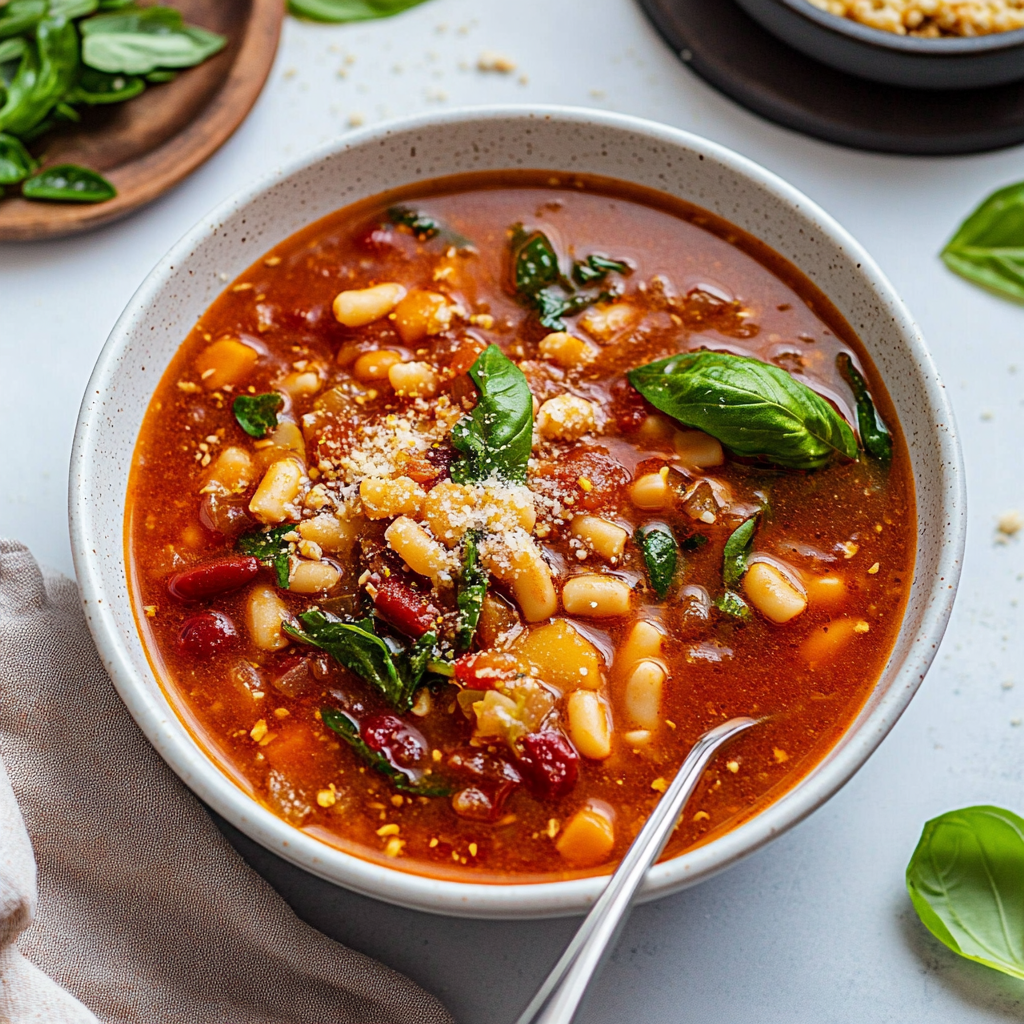 Recipe preparation for Slow Cooker Minestrone Soup