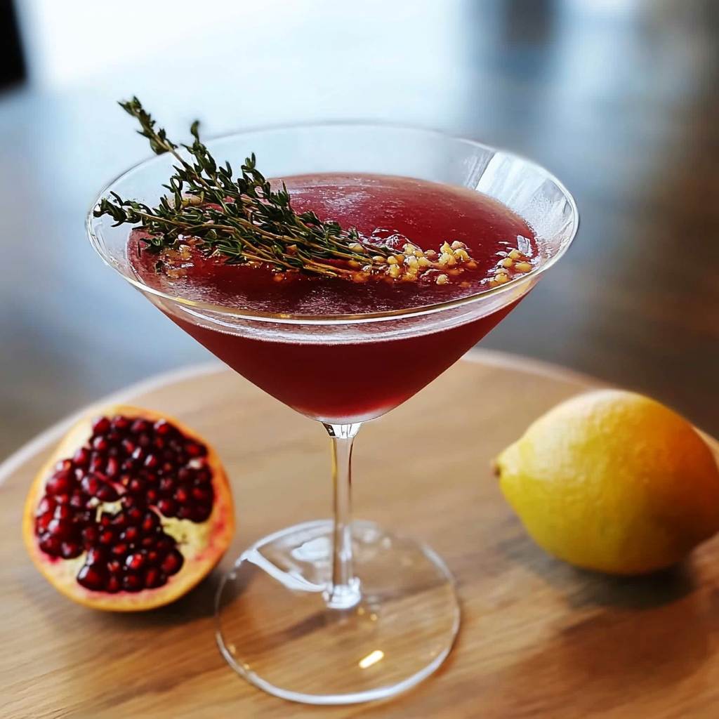 Recipe preparation for Pomegranate Martini Recipe with Vodka