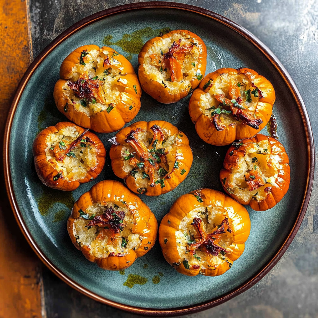 Recipe preparation for Stuffed Mini Pumpkins