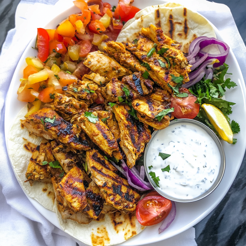 Recipe preparation for Chicken Shawarma
