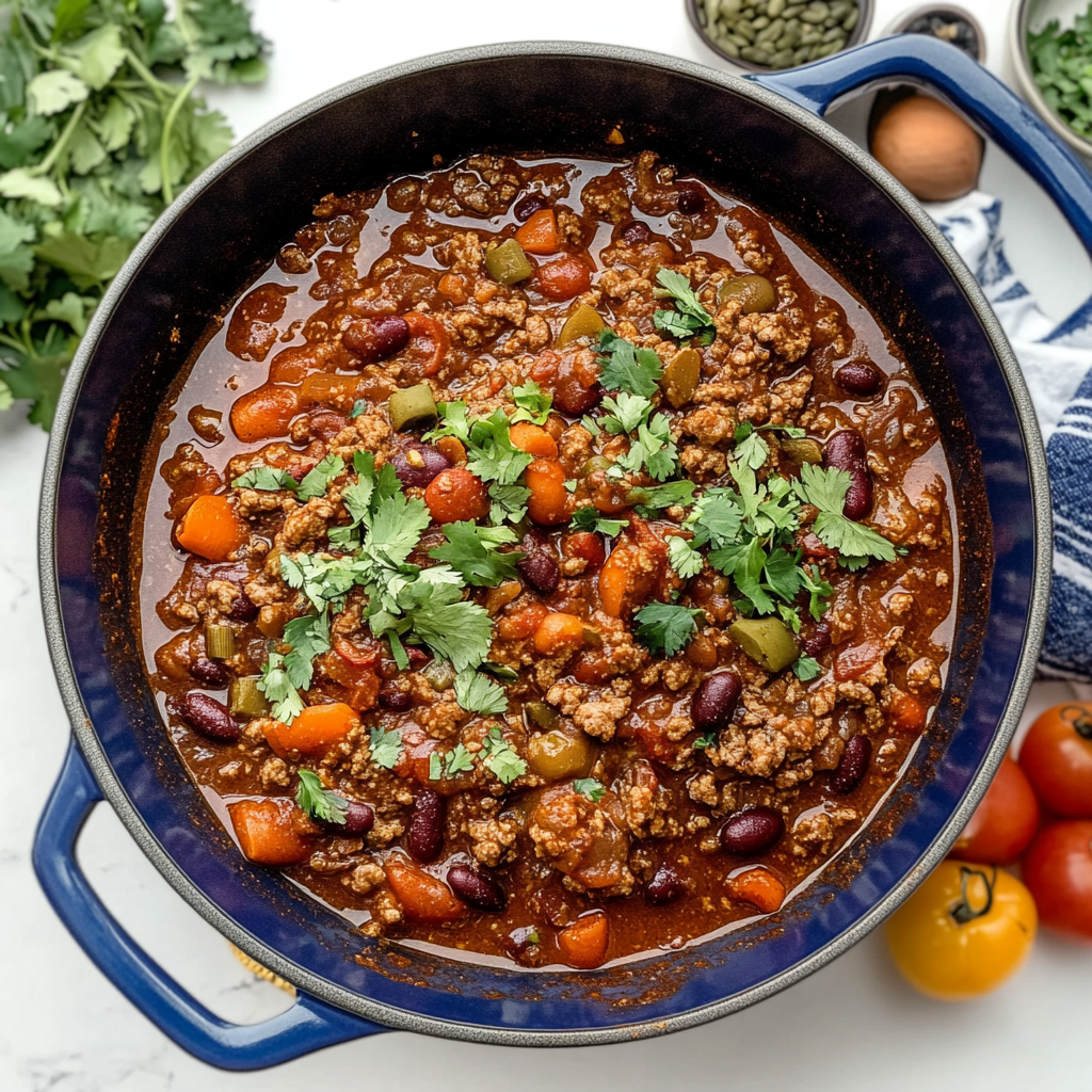 Recipe preparation for easy stovetop chili recipe