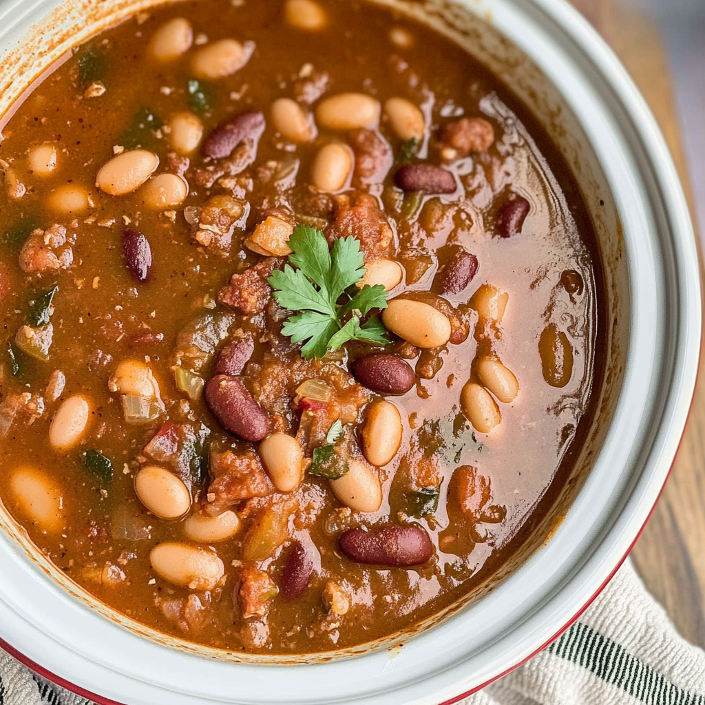Recipe preparation for Slow Cooker Cajun 15 Bean Soup