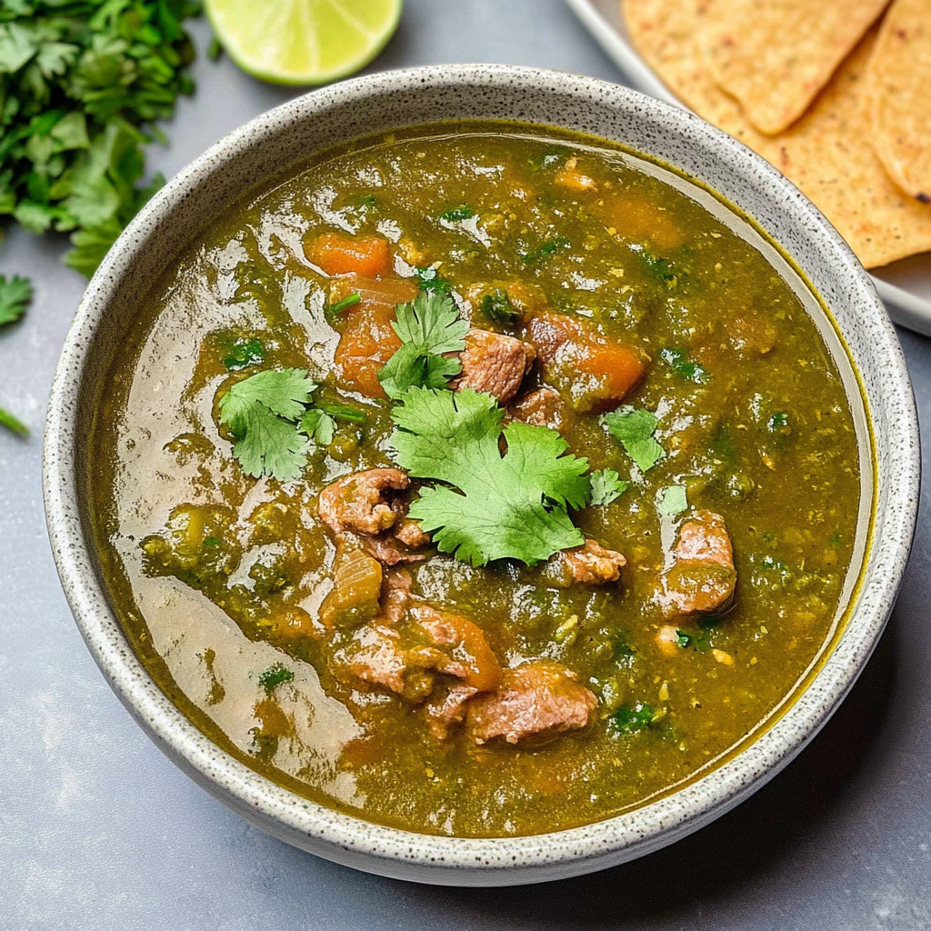 Recipe preparation for Pork Green Chili