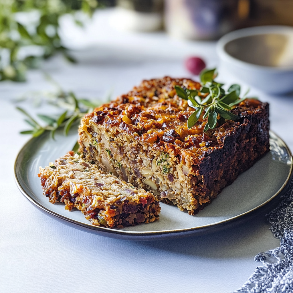 Recipe preparation for Nut Roast (Vegetarian)