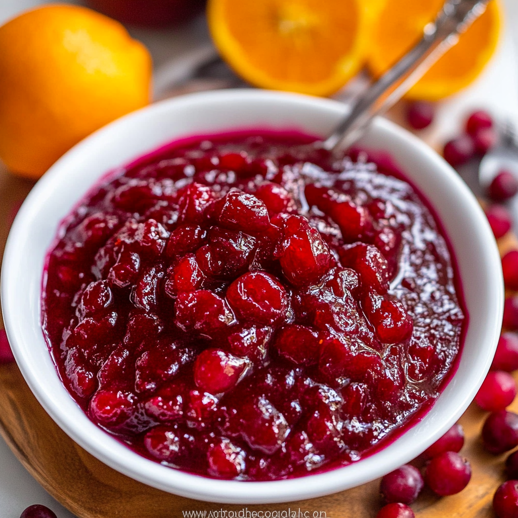 Recipe preparation for Homemade Cranberry Orange Sauce