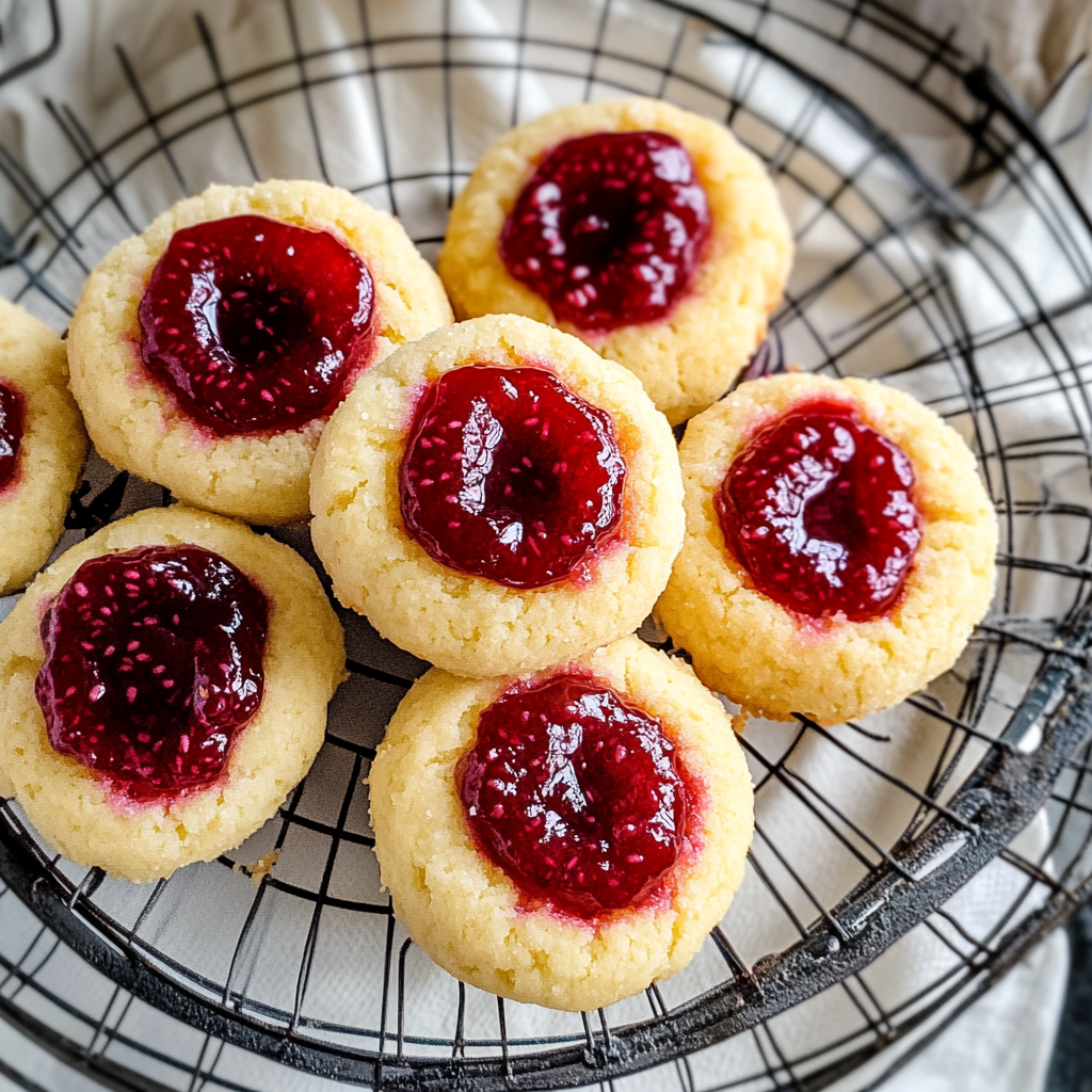 Recipe preparation for Raspberry Thumbprint Cookies
