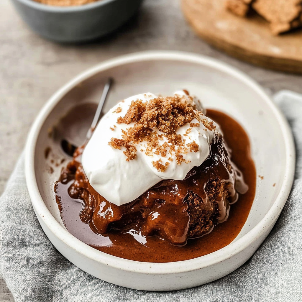 Recipe preparation for Gingerbread Pudding Cake