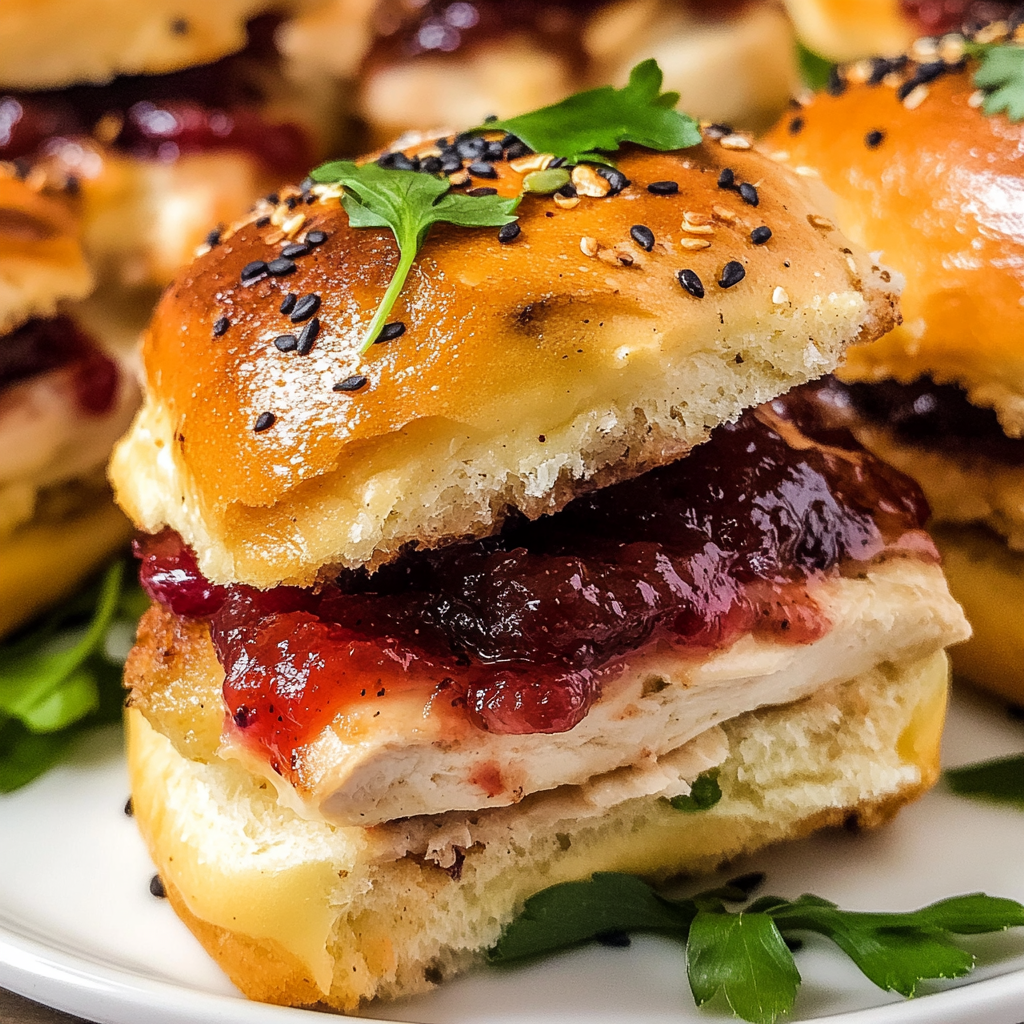 Recipe preparation for Turkey Cranberry Sliders