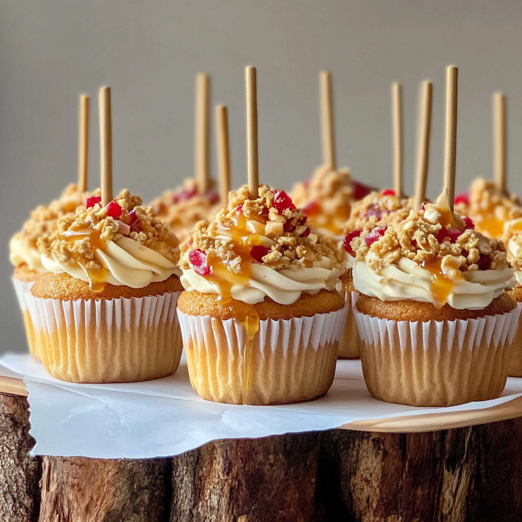 Recipe preparation for Caramel Apple Cupcakes