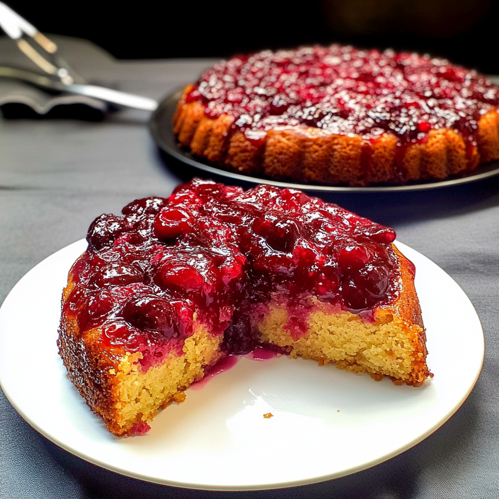 Recipe preparation for Cranberry Upside Down Bundt Cake
