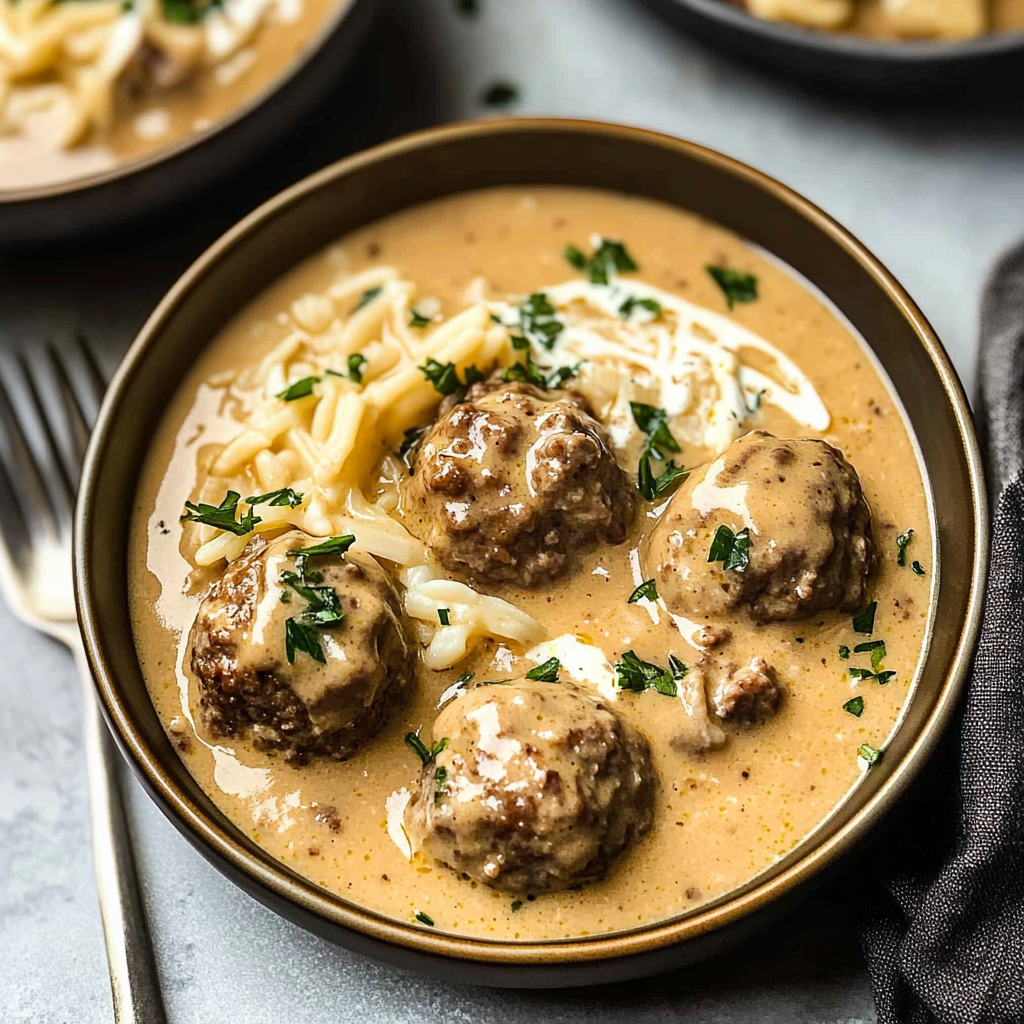 Recipe preparation for Swedish Meatball Soup