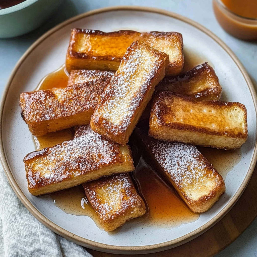 Recipe preparation for Cinnamon French Toast Sticks