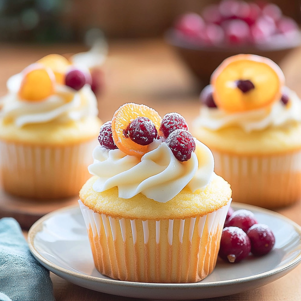 Recipe preparation for Cranberry Orange Cupcakes